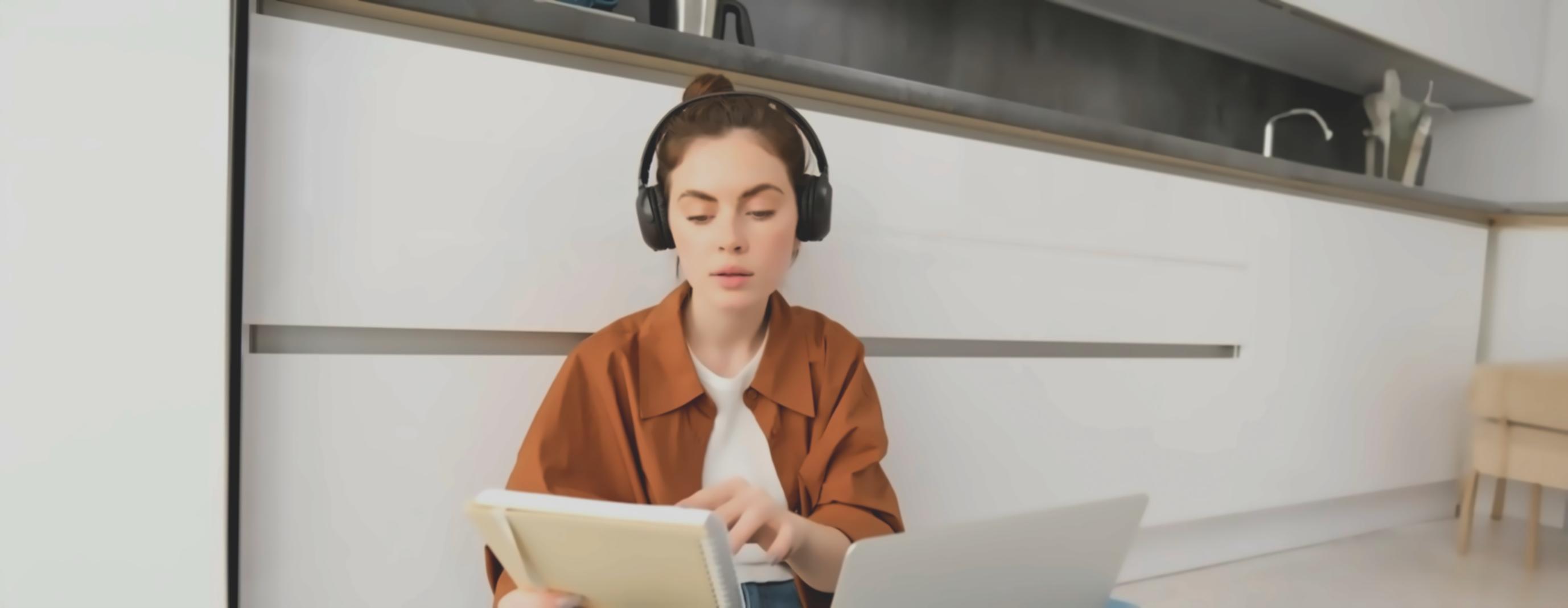 Students working together on investment analysis in modern learning environment